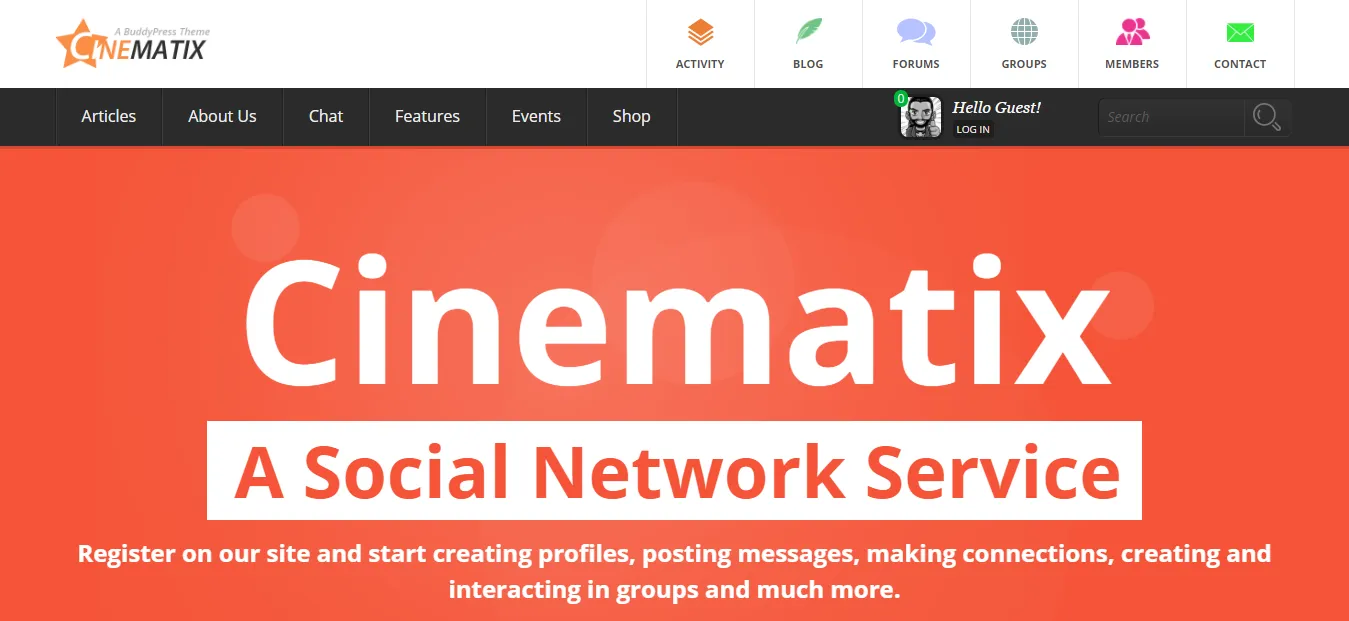 Cinematrix Free And Premium Dating WordPress Theme