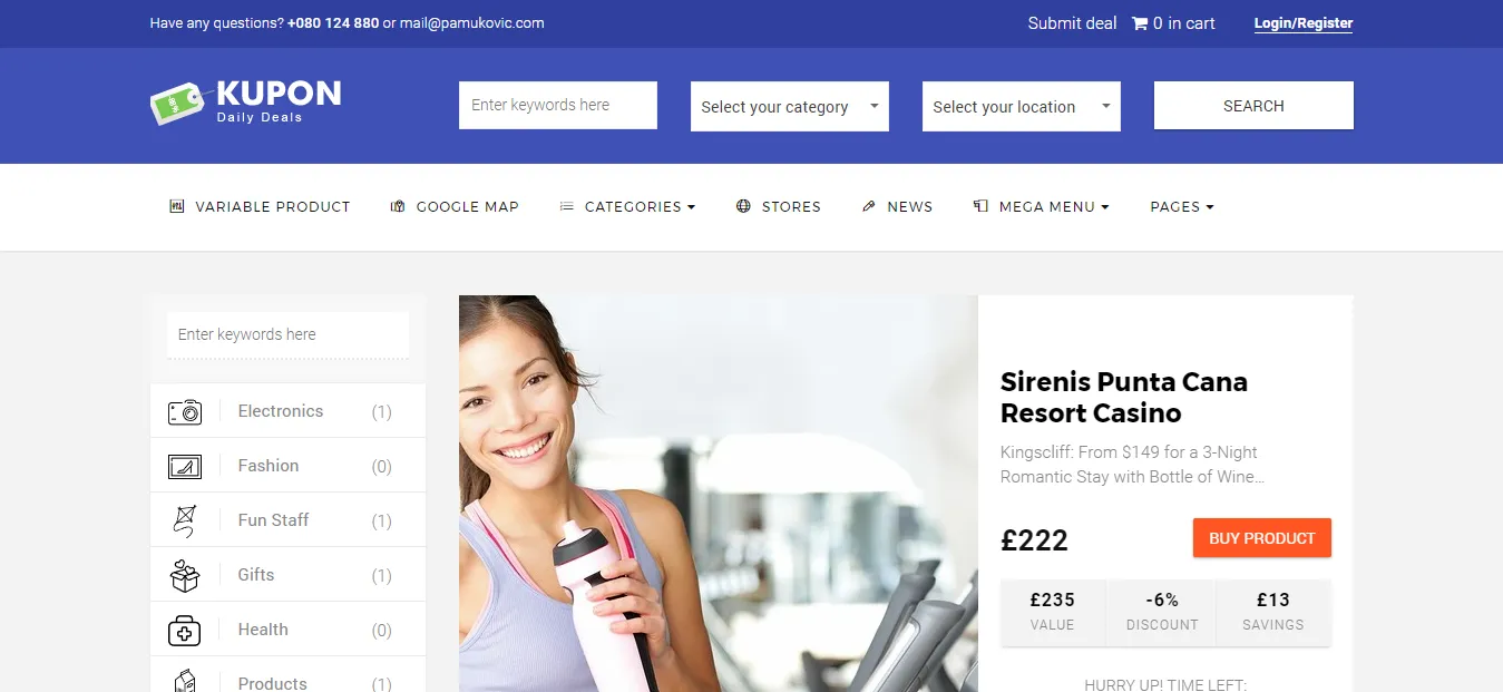 Kupon Coupons And Deals WordPress Theme