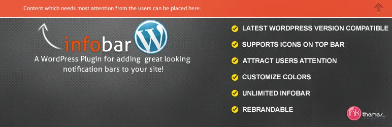 InfoBar Top Notification WordPress Notication Plugins