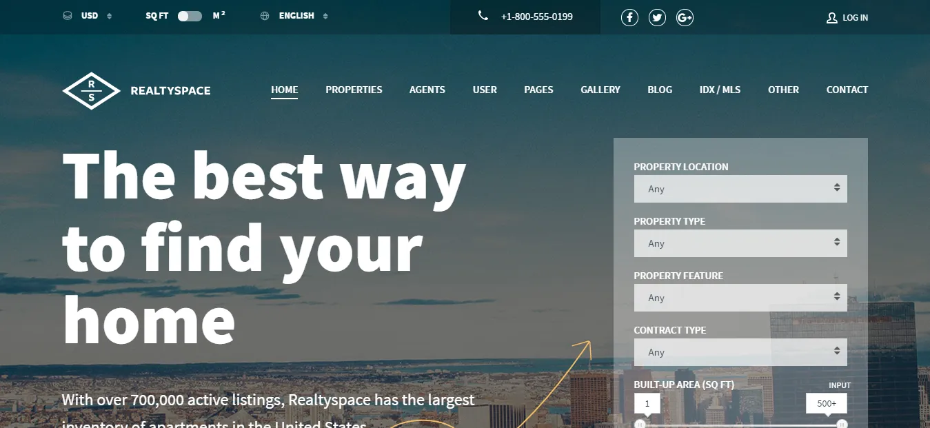 Realtyspace Real Estate WordPress Theme