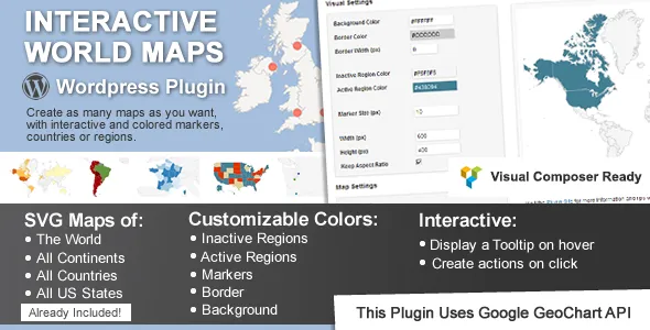 Interactive World Maps WordPress Google Maps Plugins