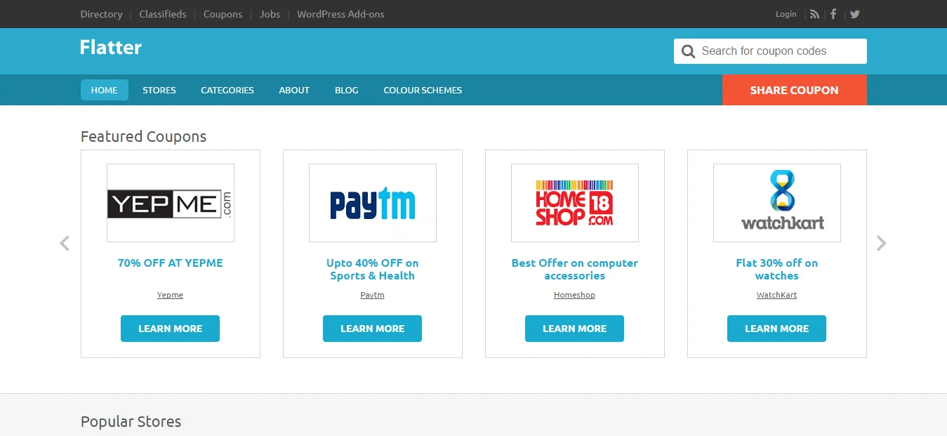 Flatter Coupons And Deals WordPress Theme