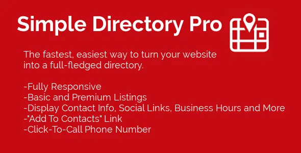 Simple Directory Pro WordPress Directory Plugins